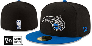 Magic 2T NBA TEAM-BASIC Black-Royal Fitted Hat by New Era