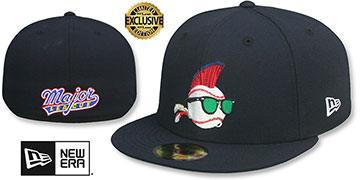Major League WILD THING Navy Fitted Hat by New Era