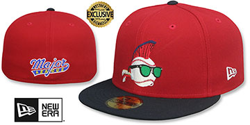 Major League WILD THING Red-Navy Fitted Hat by New Era