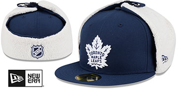 Maple Leafs CLASSIC DOGEAR Navy Fitted Hat by New Era