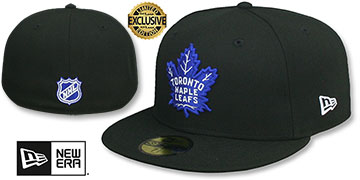 Maple Leafs NHL TEAM-BASIC Black Fitted Hat by New Era