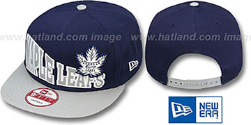 Maple Leafs 'STOKED SNAPBACK' Navy-Grey Hat by New Era