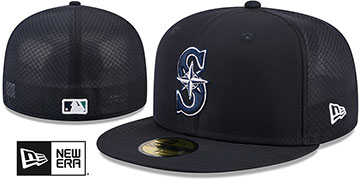 Mariners 2026 'BATTING PRACTICE' Navy Fitted Hat by New Era
