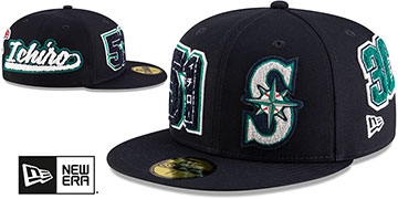 Mariners ICHIRO CHENILLE PATCHES Fitted Hat by New Era