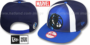 Mavericks MARVEL RETRO-SLICE SNAPBACK Navy-Royal Hat by New Era