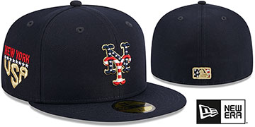 Mets 2023 JULY 4TH STARS N STRIPES Fitted Hat by New Era