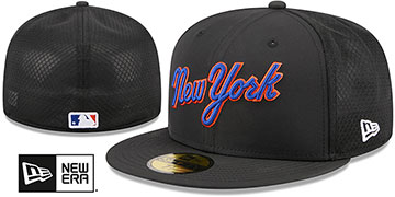 Mets 2026 'BATTING PRACTICE' Black Fitted Hat by New Era
