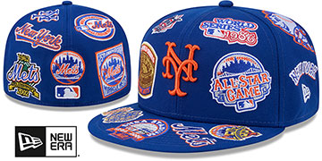 Mets ALL-OVER Royal Fitted Hat by New Era