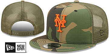 Mets ARMY CAMO TRUCKER Hat by New Era