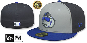 Mets 'GREY TONE' Grey-Charcoal-Royal Fitted Hat by New Era