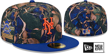 Mets 'LEAVES SIDE-PATCH' Multi-Royal Fitted Hat by New Era