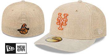 Mets PC HALLOWEEN BURLAP Tan Fitted Hat by New Era