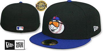 Mets SHADES MR MET Black-Royal Fitted Hat by New Era