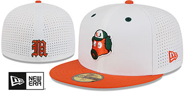 Miami 'NCAA ALT BASEBALL ONFIELD' White-Orange Fitted Hat by New Era