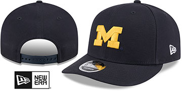 Michigan LOW-CROWN TEAM-BASIC SNAPBACK Navy Hat by New Era