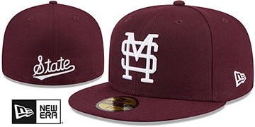 Mississippi State NCAA BASEBALL ONFIELD Maroon Fitted Hat by New Era