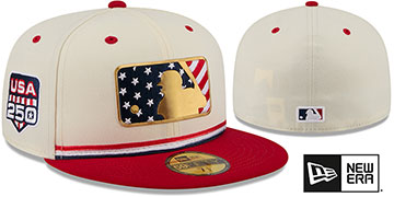 MLB Umpire 2026 'JULY 4TH STARS N STRIPES' Chrome-Red Fitted Hat by New Era