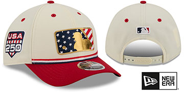 MLB Umpire 2026 JULY 4TH STARS N STRIPES M-CROWN SNAPBACK Chrome-Red Hat by New Era