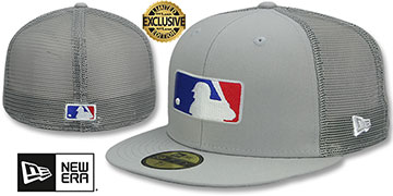 MLB Umpire BATTING PRACTICE TRUCKER Grey Fitted Hat by New Era