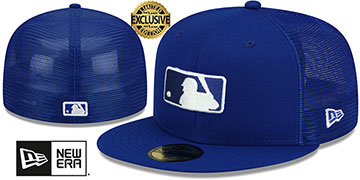 MLB Umpire BATTING PRACTICE TRUCKER Royal Fitted Hat by New Era