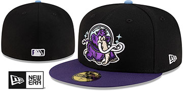 Moon Mammoths 'THEME NIGHT' Black-Purple  Fitted Hat by New Era
