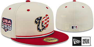 Nationals 2026 JULY 4TH STARS N STRIPES Fitted Hat by New Era