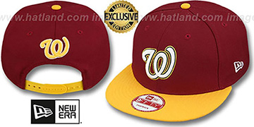 Nationals 2T ALTERNATE TEAM-BASIC SNAPBACK Burgundy-Gold Hat by New Era