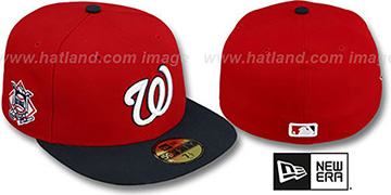 Nationals 'BAYCIK' Red-Navy Fitted Hat by New Era