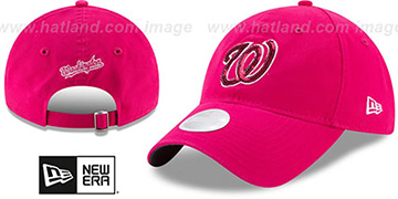 Nationals WOMENS MOTHERS DAY GLIMMER STRAPBACK Pink Hat by New Era