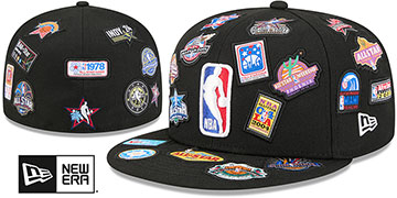 NBA 'ALL STAR PATCHES ALL-OVER' Black Fitted Hat by New Era