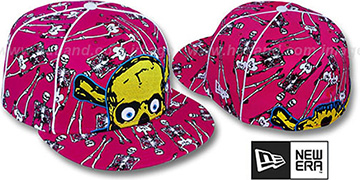 New Era C MY SKULL Magenta Fitted Hat