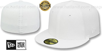 New Era DIAMOND TECH 59FIFTY-BLANK White Fitted Hat