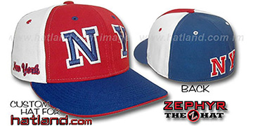New York PINWHEEL Red-White-Royal Fitted Hat