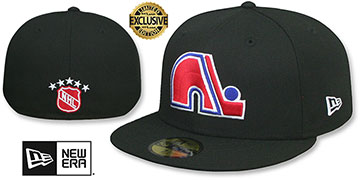 Nordiques VINTAGE NHL TEAM-BASIC Black Fitted Hat by New Era