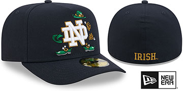 Notre Dame NCAA CARTOON  A-FRAME Navy Fitted Hat by New Era