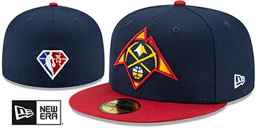 Nuggets 2021 NBA INSIDER DRAFT Navy-Burgundy Fitted Hat by New Era