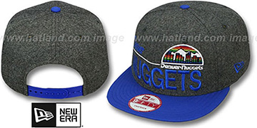 Nuggets FLANNEL SNAPBACK Grey-Royal Hat by New Era