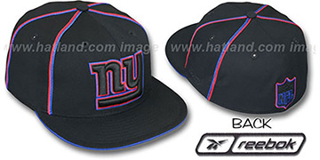 NY Giants BLACK SOUTACHE Fitted Hat by Reebok