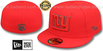 NY Giants NFL TEAM-BASIC Fire Red-Charcoal Fitted Hat by New Era