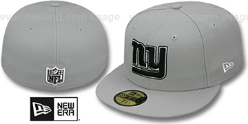 NY Giants NFL TEAM-BASIC Grey-Black-White Fitted Hat by New Era
