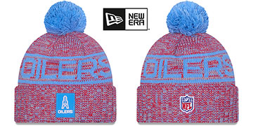 Oilers 2025 THROWBACK NFL SIDELINE Knit Beanie Hat by New Era