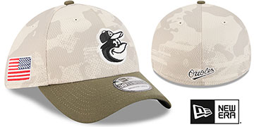 Orioles 2025 ARMED FORCES STARS N STRIPES FLEX Hat by New Era