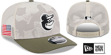 Orioles 2025 ARMED FORCES STARS N STRIPES STRETCH-SNAP Hat by New Era