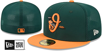 Orioles 2026 CITY CONNECT BATTING PRACTICE Green-Orange Fitted Hat by New Era