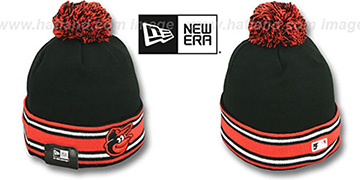 Orioles AC-ONFIELD Black Knit Beanie Hat by New Era