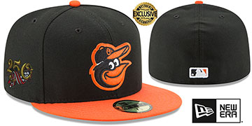 Orioles 'AMERICA 250 SIDE-PATCH' Black-Orange Fitted Hat by New Era