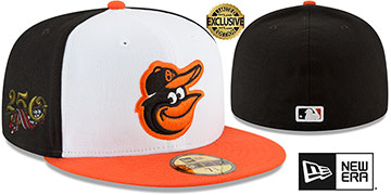 Orioles 'AMERICA 250 SIDE-PATCH' White-Black-Orange Fitted Hat by New Era