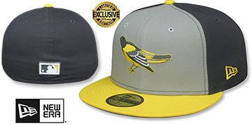 Orioles 'GREY TONE' Grey-Charcoal-Yellow Fitted Hat by New Era