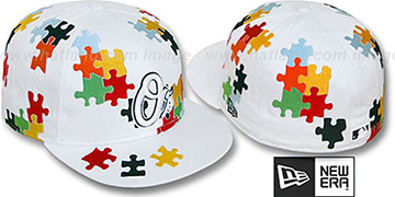 Orioles PUZZLE White Fitted Hat by New Era