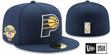 Pacers 2025 FINALS Navy Fitted Hat by New Era